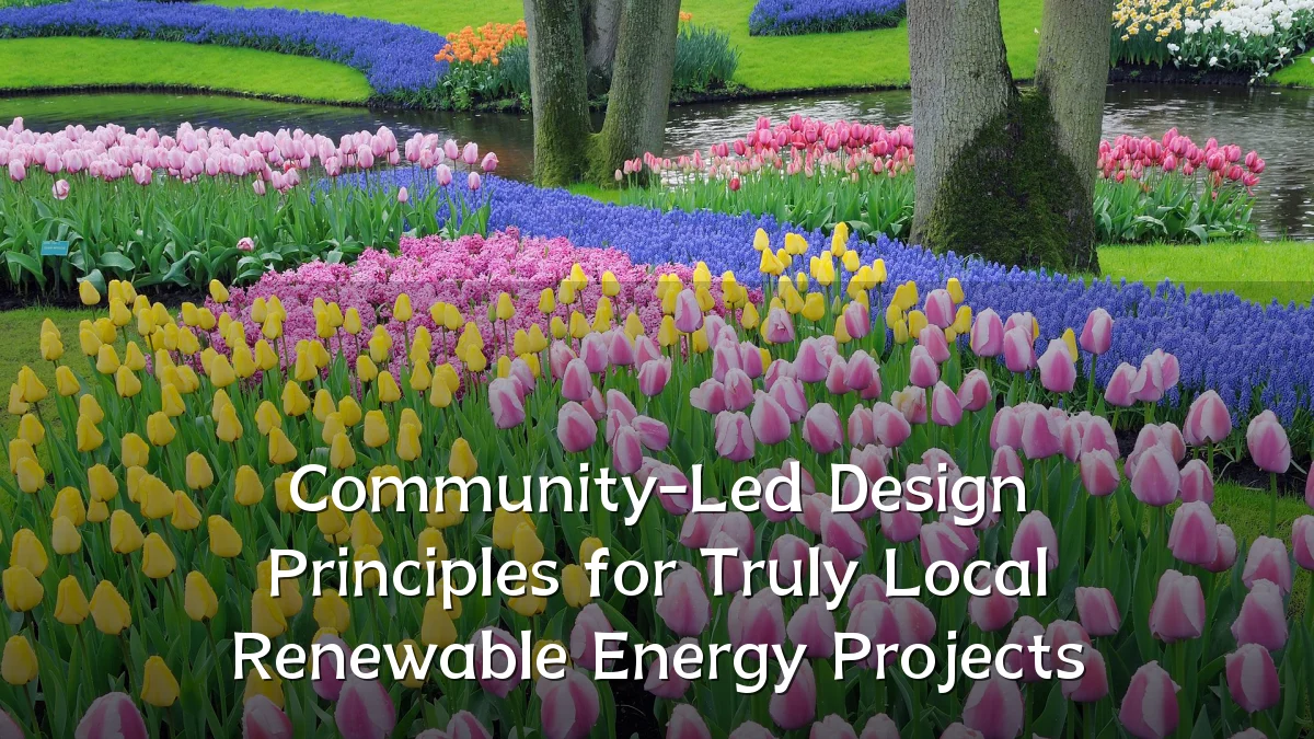 Community-Led Design Principles for Truly Local Renewable Energy Projects