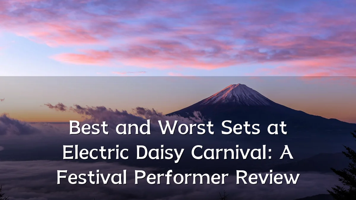 Best and Worst Sets at Electric Daisy Carnival: A Festival Performer Review