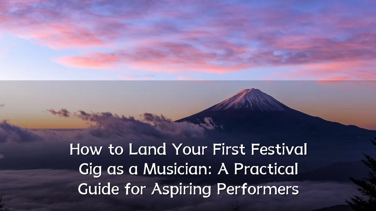 How to Land Your First Festival Gig as a Musician: A Practical Guide for Aspiring Performers