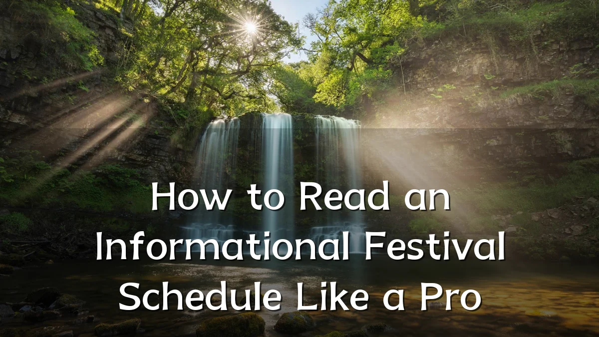 How to Read an Informational Festival Schedule Like a Pro